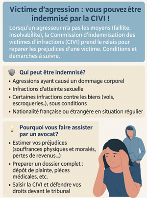 Victime d’agression : comment être indemnisé si l’auteur est insolvable ?